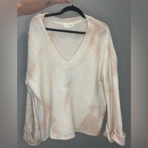 Anthropologie knit V Neck Tie Dye Sweater